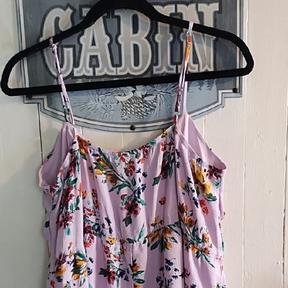 Xhiliration EUC Floral Print Sundress Large Lined, Adjustable Straps. - Picture 5 of 10